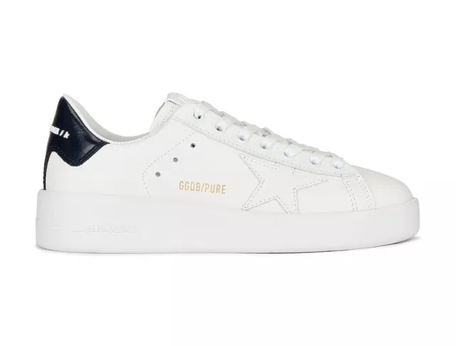 Golden Goose Pure Star Sneaker Women White Blue NIB Auth Size 38 US 8