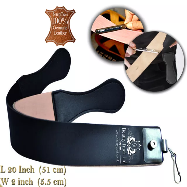 Cut Throat Barber Shaving Real Leather Strop Belt For Straight Razor Sharpening