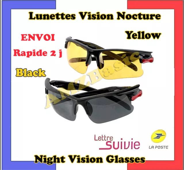 Lunettes HD Vision visière lunette conduite de nuit et jour lunettes vision  nocturne - Aness-Shop