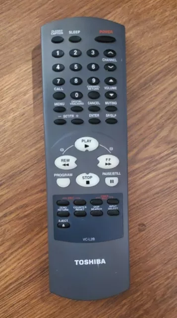 Genuine Toshiba OEM VC-L2B TV VCR Remote Control Tested Working