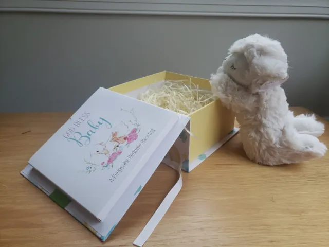 Tickle & Main Baby Praying Musical Lamb and Prayer Book Gift Set in Keepsake Box