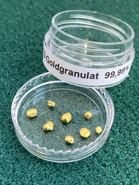 1g Goldgranulat 99,99%  79 Au Schmuck Sammeln Goldbarren Goldschmied aurum