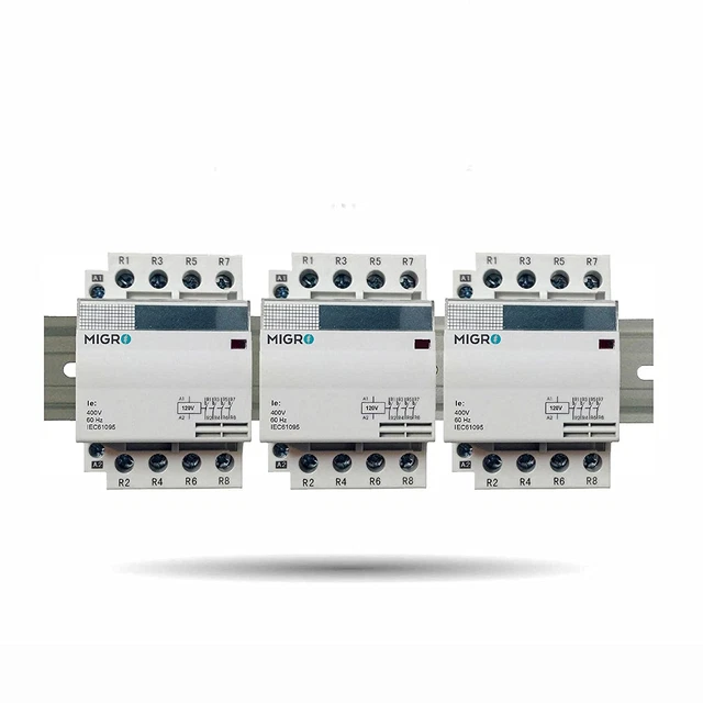 12 Pole Contactor Normally Open Lighting Contactor 120V Coil, 4 X 3 Set 30A, 40A