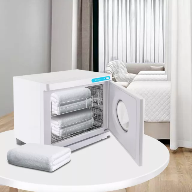 23L Hot Towel Warmer Cabinet UV Sterilizer Spa Massage Salon Facial Equipment