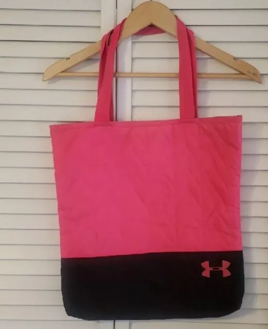 Under Armour Define Pink/Gray Reversible Quilted Tote Bag