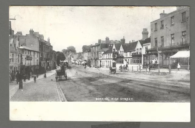 Vintage postcard Dorking, High Street, Surrey. Duplex cancel WEEDON 1903