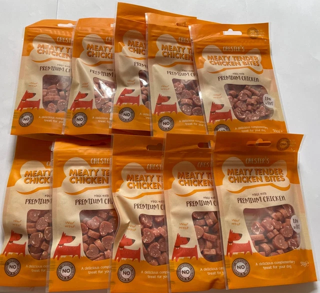 Chester's Meaty Tender chicken bites 50g pack of 10