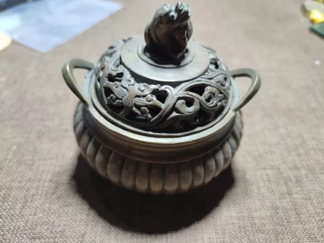 Chinese pure brass incense burner