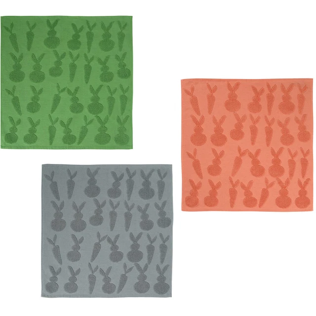 SANDER Fred&Ginger Küchentuch Handtuch Frottier Baumwolle Hase Jacquard 50 x 50