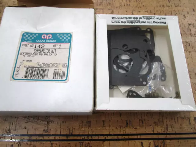 *NEW* 0810 Aqua Power Carburetor Kit 142 Replaces: Mercury 1397-2637