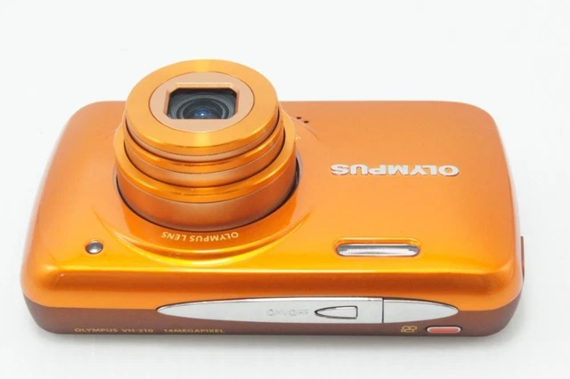 OLYMPUS VH-210 COMPACT Digital Camera Orange Excellent Condition