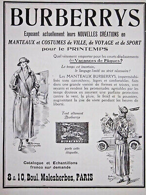 PUBLICITÉ BURBERRYS MANTEAU DE CUIR SOUPLE COMME UN GANT L'APPEL DE LA ROUTE 