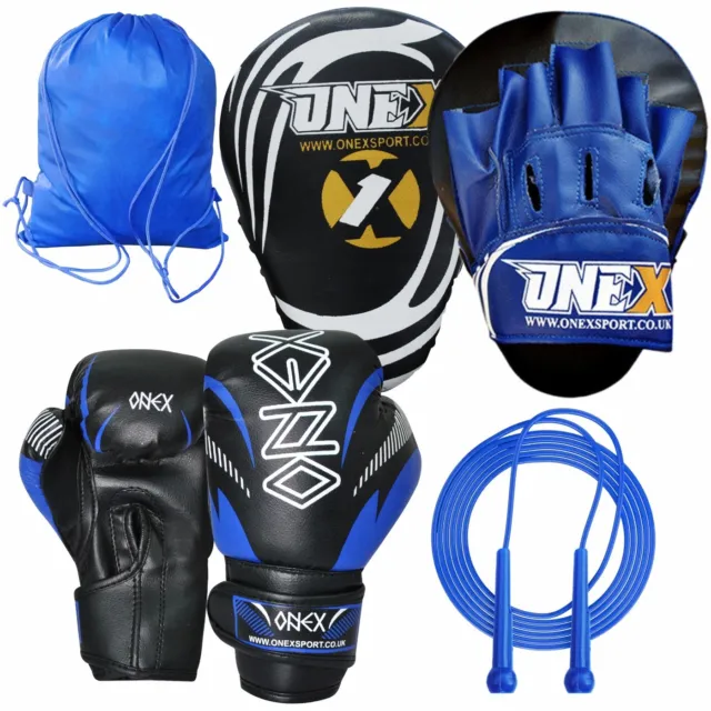 Curved Focus Pads & Boxing gloves Set Hook & Jab Training Coaching Pads Adult