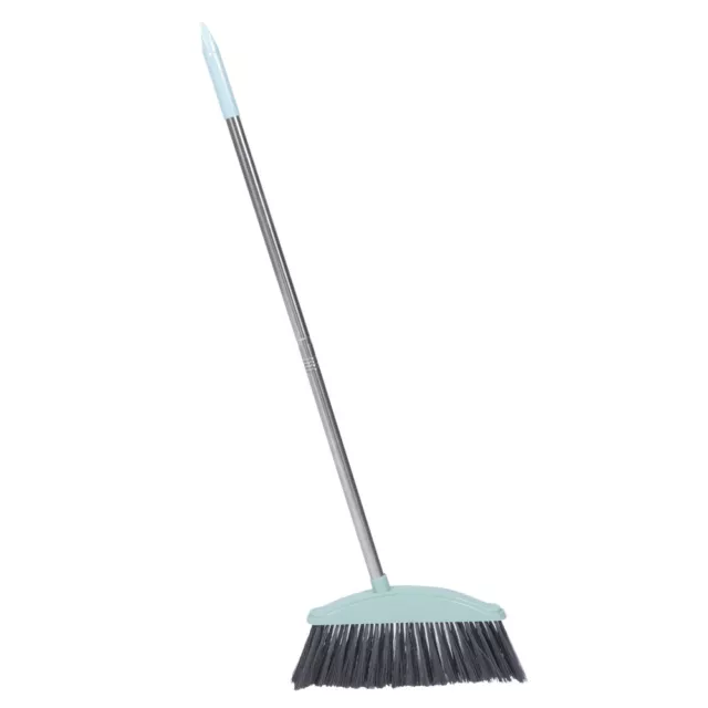 Long Handle Broom and Dustpan Set for Heavy Duty Floor Cleaning-LE