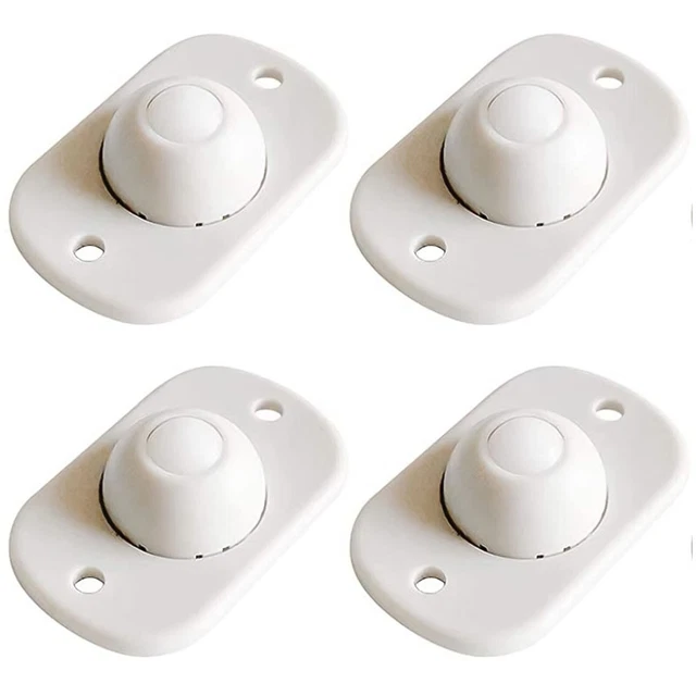Lot De 16 Mini Roulettes Pivotantes Autocollantes - Rotation 360°, Acier Inox, Charge Max 8kg