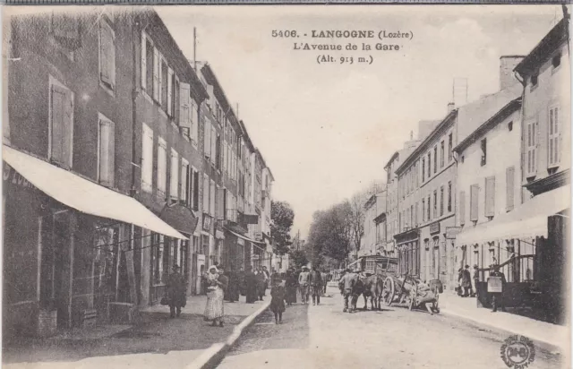 48 : Cp Langogne - L'avenue De La Gare