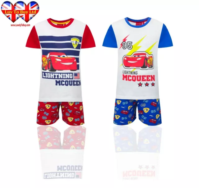 Set T-shirt e pantaloncini, Disney Cars Lightning McQueen ragazzi/bambini (3-8 anni)