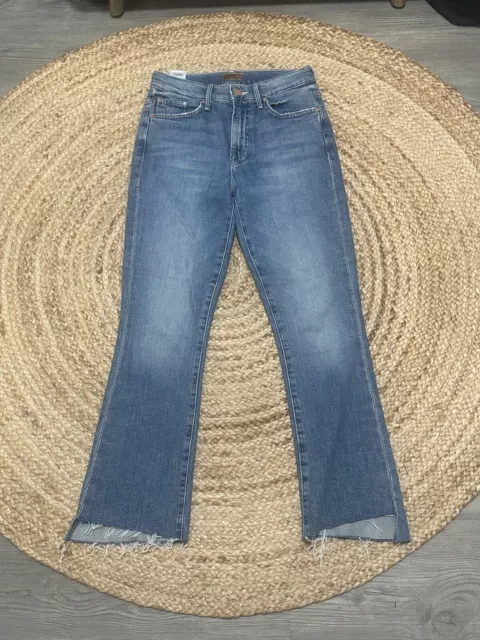 Mother The Insider Crop Step Fray Jeans Scenic Route Size 25 EUC 2