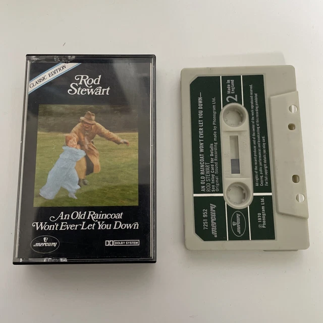 ROD STEWART 'AN Old Raincoat Won't Ever Let You Down' Cassette Tape