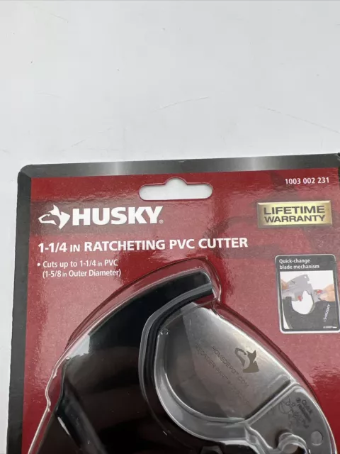 Husky 1-1/4 in. Ratcheting PVC Cutter 1003 002 231 NEW 2