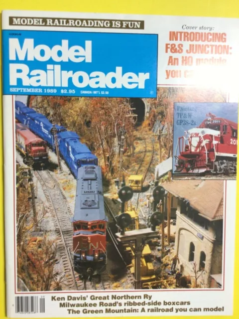 MODEL RAILROADER - Magazine - September 1989 - NRMT condition