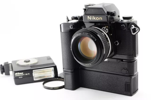 【NEUWERTIG-】Nikon F2 AS 35 mm Filmkamera Ai 50 mm f/1,2 Objektiv MD-3 MB-2 SB-15 JAPAN