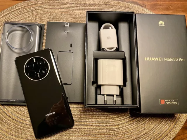 Huawei Mate 50 Pro - 256GB - Schwarz (Ohne Simlock) (Dual SIM) - wie NEU