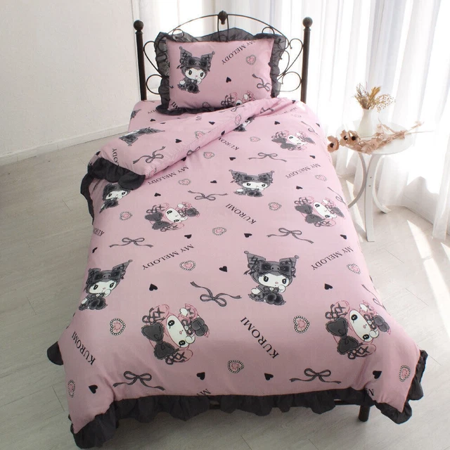 SANRIO MY MELODY Kuromi Bed sheets Set Duvet cover Pillow case Pink