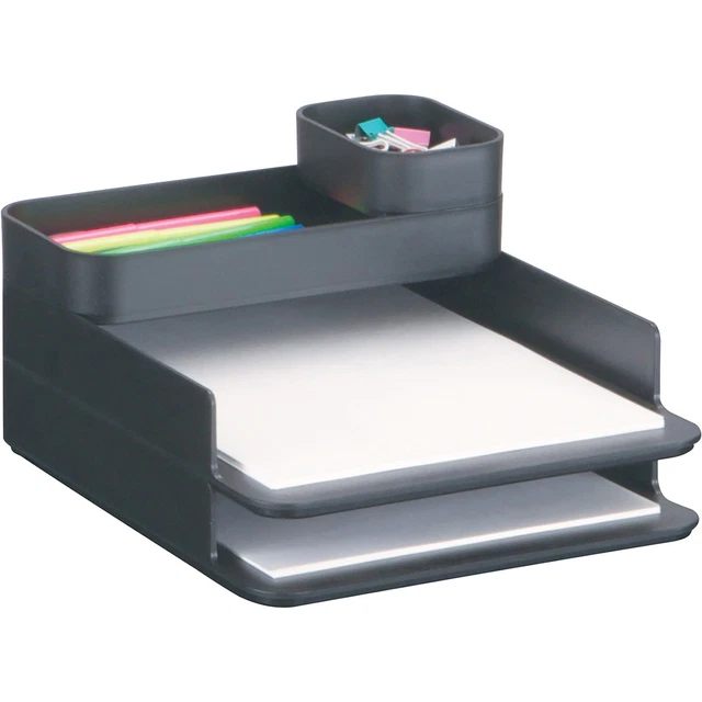 Safco Stacking Desktop Sorter Set - 4-Piece Set, Black, Model# 3285BL