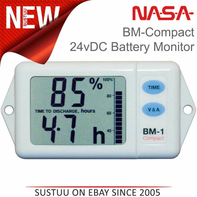 Monitor Batteria NASA BM-Compact 12VDC - Grigio - Per Barche E Camper - Display LCD - Fino A 600Ah - Foto 6
