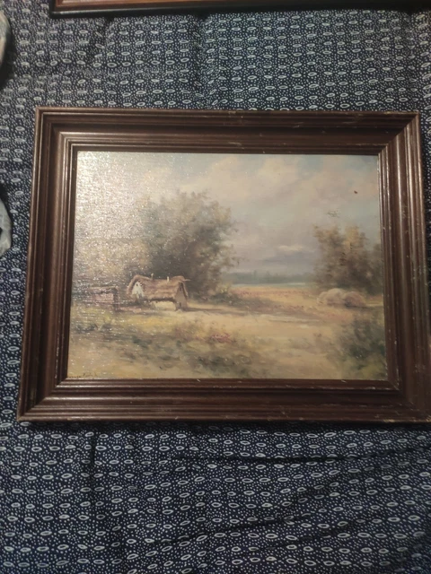 TABLEAU ANCIEN VERS 1920 Huile Toile Paysage Bretagne Bord De Mer Signé TABLEAU ANCIEN VERS 1920 Huile Toile Paysage Bretagne Bord De Mer Signé