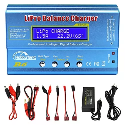 Hobby Fans B6 Mini Professional Balance Charger/Discharger with Power Supply for