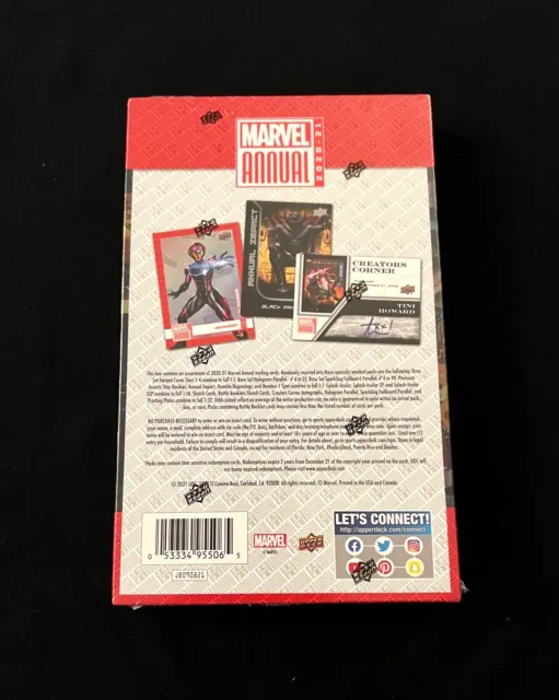 2020-21 Marvel Annual Sealed Box 16 Sealed Card Packs New 2021 2020 UD Cards 2