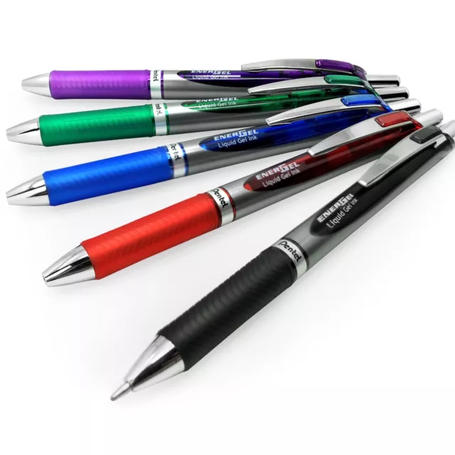 Pentel Energel BL80 Retractable Liquid Gel Ink Rollerball Pen- 1 of Each Colour