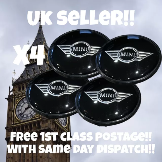 Mini Winged Caps X4 Wheel Center Hub Cap Car Logo JCW 54mm Cooper 36131171069