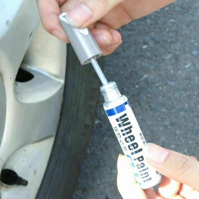 Alloy Wheel Touch Up Pen Repair Paint w/ Brush Curbing Scratch Maker Tool w