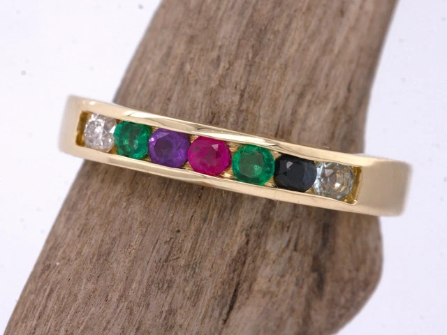Bague En Or Jaune 9 Carats Avec Diamant Solitaire 0,25 Ct - Taille L UK, Occasion