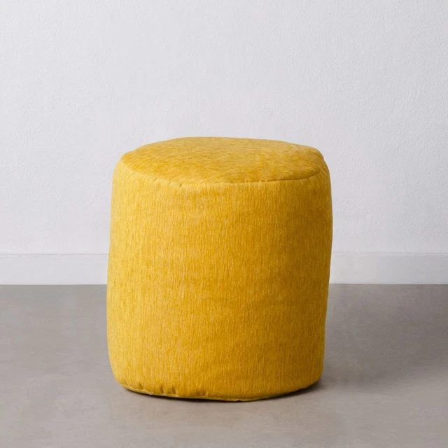 Puff Poliestere 45x45x45 cm senape acrilica
