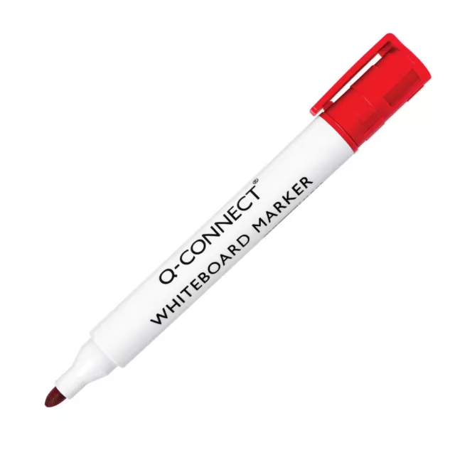 Q-Connect Drywipe Marker Pen Red Pack of 10 KF26037
