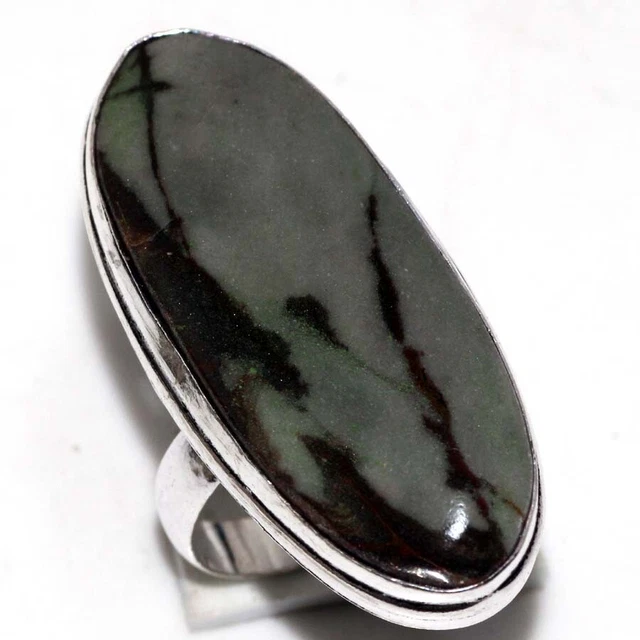 Picasso Jasper 925 Silver Plated Gemstone Handmade Ring US 8 For Women GW