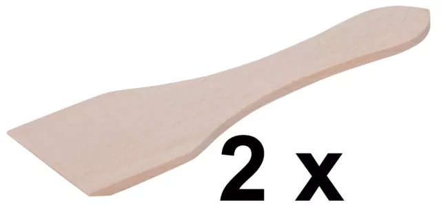 2 x Racletteschieber Raclettespachtel Raclette - Schaber L 13 cm aus Buchenholz