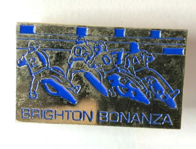 2004 Speedway Brighton Bonanza Meeting Blue Badge 35 x 21 mm