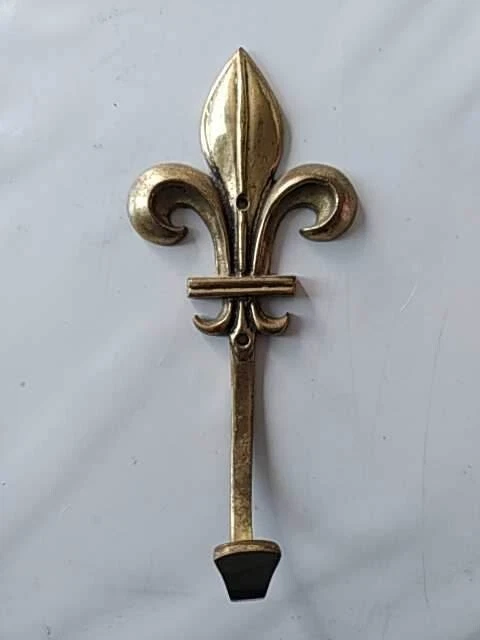 Tisonnier Ancien En Laiton Massif Et Fer - Cheminée, 55 Cm