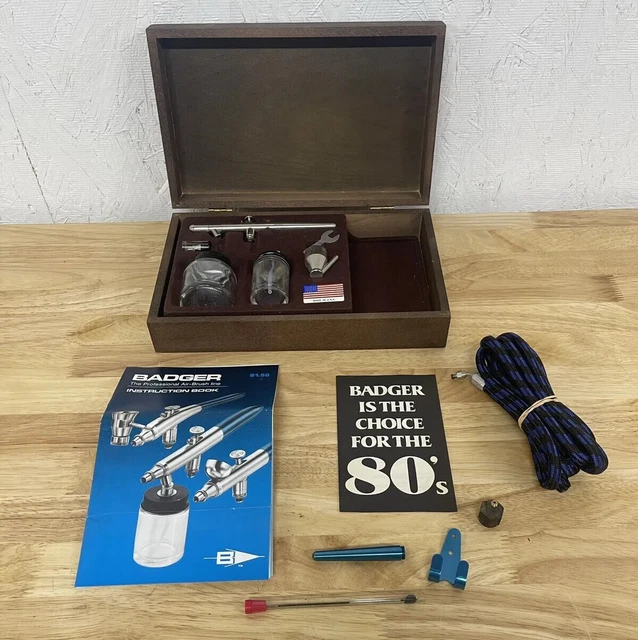 NICE! BADGER AIRBRUSH 1504PK Kit Setup With Case And Manual Vintage