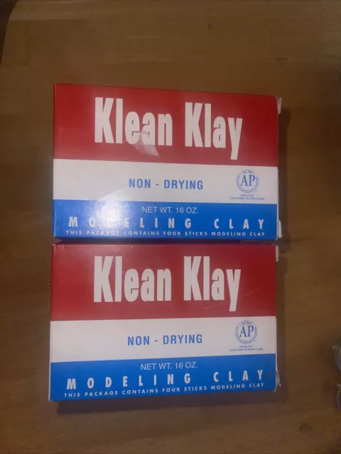 KLEAN KLAY Modeling Clay Natural Gray #20 Non-Drying 16 oz Box (a