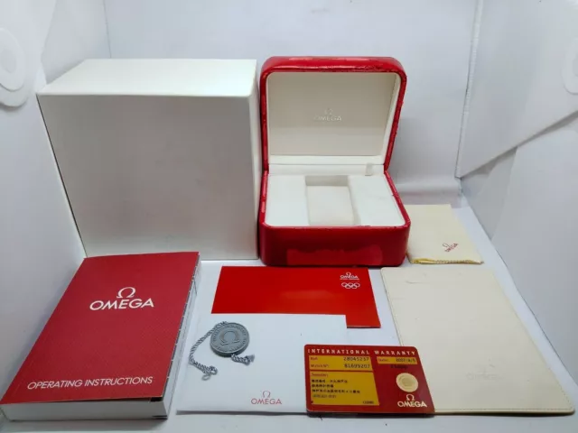 OMEGA Seamaster Speedmaster scatola per orologio rossa garanzia garanzia...