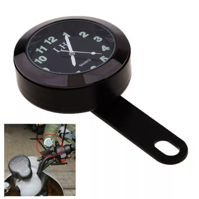 Waterproof Clock Accessories Black Shell Dial Handlebar For Motorcycle