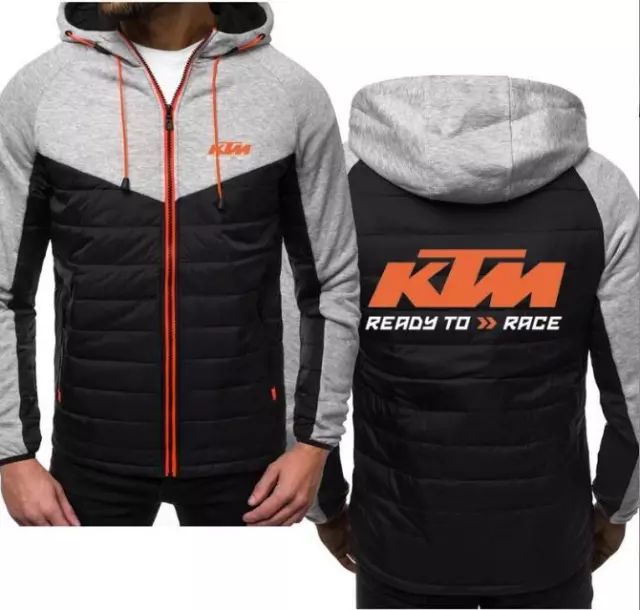 KTM To Men press moto cardigan coat Casual plus velvet Jacket Hoodie Sportswear