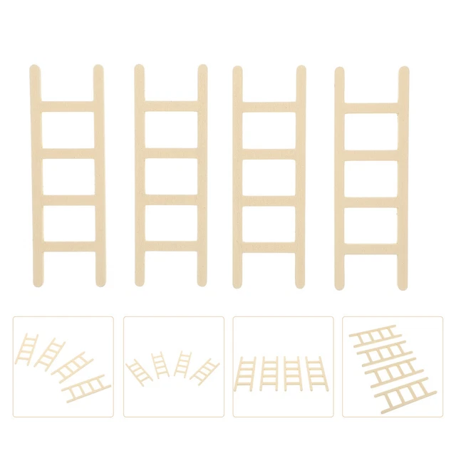 4 pz mini decorazione casa delicata decorazione scala mobili in legno accessori casa delle bambole
