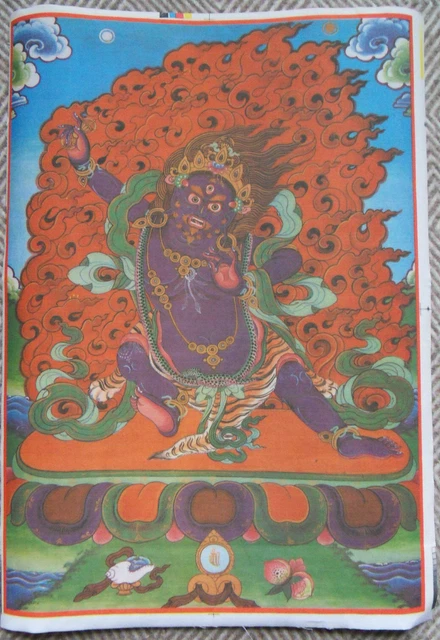 Thangka-bild Yidam Vajrapani Tibet Buddhismus Dharma Tibet